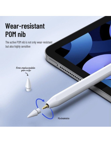 DUX DUCIS Stylus - Stylet pour iPad avec chargement sans fil et écran blanc