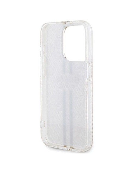 Véritable GUESS Case GUHCP14XH4PSEGP pour iPhone 14 Pro Max (4G Gold Stripe / Pink)