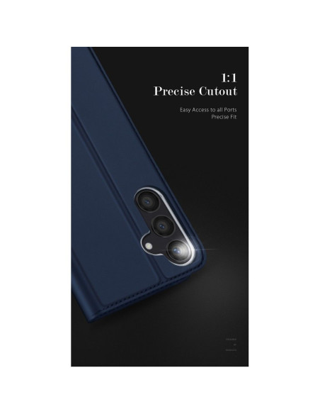 DUX DUCIS Skin Pro - Coque à rabat pour Samsung Galaxy S24 bleu