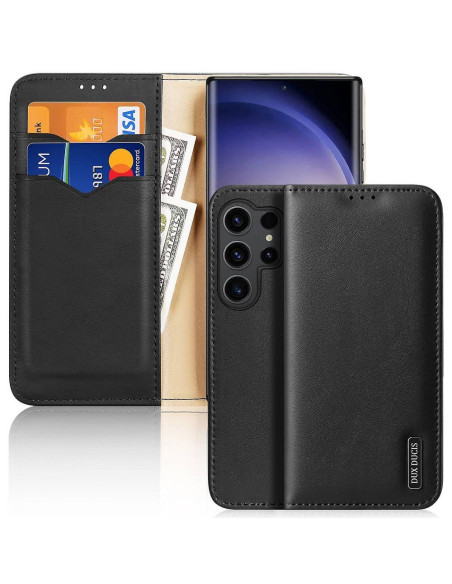 DUX DUCIS Hivo - Case en cuir pour Samsung Galaxy S24 noir