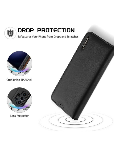 DUX DUCIS Hivo - Case en cuir pour Samsung Galaxy S24 noir