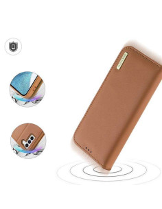 DUX DUCIS Hivo - Case en cuir pour Samsung Galaxy S24 marron 2