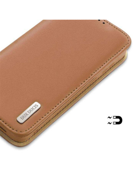 DUX DUCIS Hivo - Case en cuir pour Samsung Galaxy S24 marron