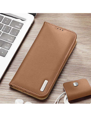 DUX DUCIS Hivo - Case en cuir pour Samsung Galaxy S24 marron