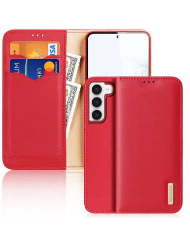 DUX DUCIS Hivo - Case en cuir pour Samsung Galaxy S24 rouge