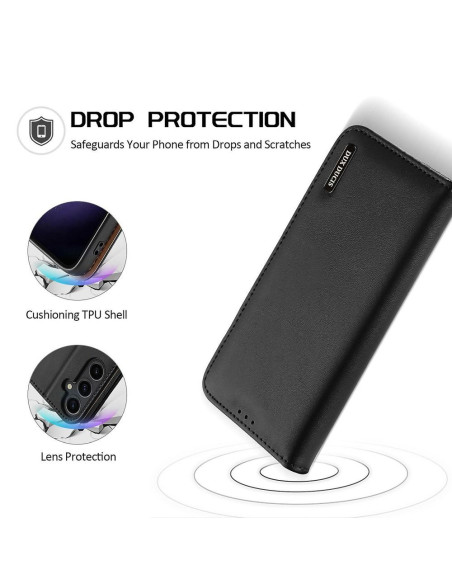 DUX DUCIS Hivo - Case en cuir pour Samsung Galaxy S24 Plus noir