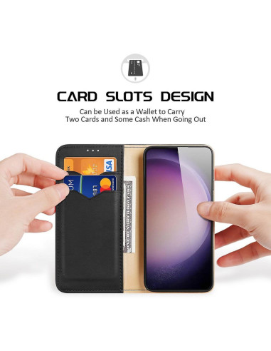 DUX DUCIS Hivo - Case en cuir pour Samsung Galaxy S24 Plus noir
