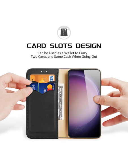 DUX DUCIS Hivo - Case en cuir pour Samsung Galaxy S24 Plus noir
