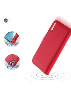 DUX DUCIS Hivo - Case en cuir pour Samsung Galaxy S24 Plus rouge 2