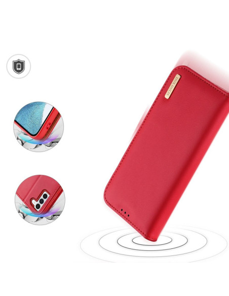 DUX DUCIS Hivo - Case en cuir pour Samsung Galaxy S24 Plus rouge