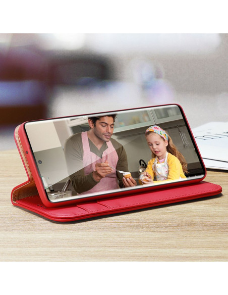 DUX DUCIS Hivo - Case en cuir pour Samsung Galaxy S24 Plus rouge