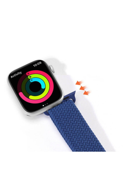 DUX DUCIS Mixture Pro - bracelet tressé pour Apple Watch 42/44/45/49mm bleu