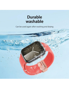 DUX DUCIS MIXTURE PRO Bracelet tressé pour Apple Watch 42 / 44 / 45 / 49 mm goyave 2