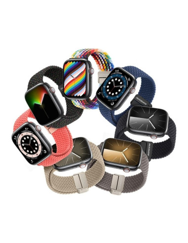 DUX DUCIS MIXTURE PRO Bracelet tressé pour Apple Watch 42 / 44 / 45 / 49 mm goyave