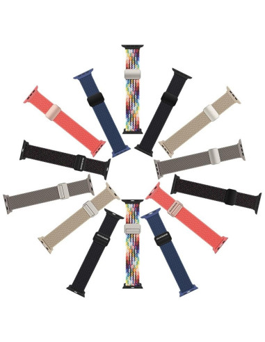 DUX DUCIS MIXTURE PRO Bracelet tressé pour Apple Watch 42 / 44 / 45 / 49 mm goyave
