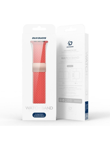 DUX DUCIS MIXTURE PRO Bracelet tressé pour Apple Watch 42 / 44 / 45 / 49 mm goyave