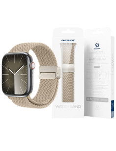DUX DUCIS MIXTURE PRO Bracelet tressé pour Apple Watch 42 / 44 / 45 / 49 mm beige clair 2