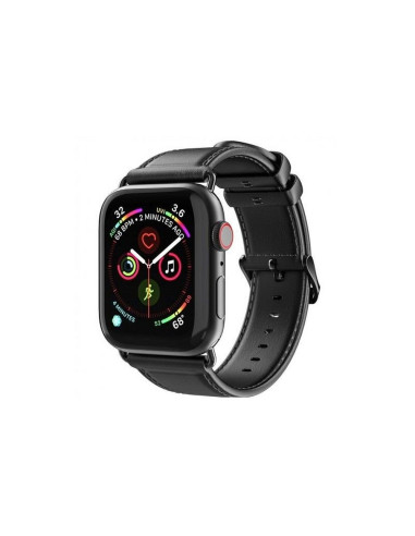 DUX DUCIS YA - Bracelet en cuir véritable pour Apple Watch 38/40/41mm noir