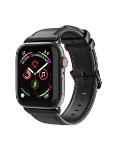 DUX DUCIS Bracelet en cuir YA pour Apple Watch 42 / 44 / 45 / 49 mm noir