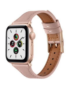 DUX DUCIS YA - Bracelet en cuir véritable pour Apple Watch 42/44/45/49mm rose