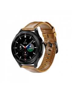 DUX DUCIS YA - Bracelet en cuir véritable pour Samsung Galaxy Watch / Huawei Watch / Honor Watch (20mm band) marron