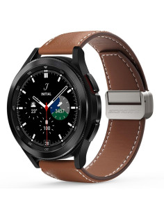 DUX DUCIS YA - Bracelet en cuir véritable pour Samsung Galaxy Watch / Huawei Watch / Honor Watch (22mm band) marron
