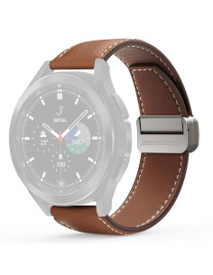 DUX DUCIS YA - Bracelet en cuir véritable pour Samsung Galaxy Watch / Huawei Watch / Honor Watch (22mm band) marron 2