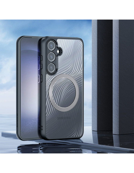 DUX DUCIS Aimo Mag - Case blindée compatible MagSafe pour Samsung Galaxy S24 noir