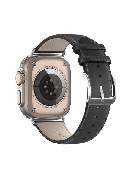 DUX DUCIS YS - Bracelet en cuir pour Apple Watch 38/40/41mm noir