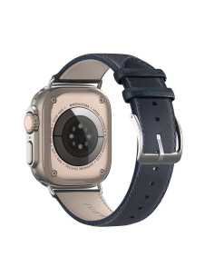 DUX DUCIS YS - Bracelet en cuir pour Apple Watch 38/40/41mm bleu 2