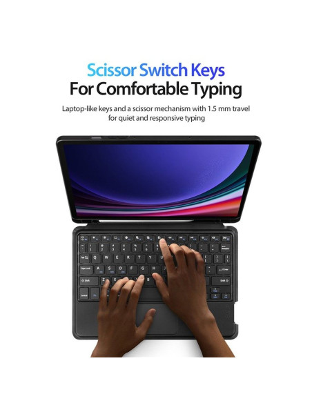 DUX DUCIS DK Case pliante avec clavier sans fil pour SAMSUNG Tab S9 noir