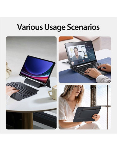 DUX DUCIS DK Case pliante avec clavier sans fil pour SAMSUNG Tab S9 noir