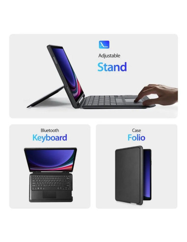 DUX DUCIS DK - Case pliante avec clavier sans fil pour Samsung Tab S9 Plus noir