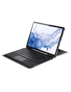 DUX DUCIS DK - Case pliante avec clavier sans fil pour Samsung Tab S8 Plus (X800/X806)/S7FE(T730/T736B)/S7 Plus (T970/T976B) noi