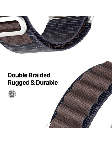 DUX DUCIS GS - Bracelet en nylon pour Apple Watch 42/44/45/49mm indigo