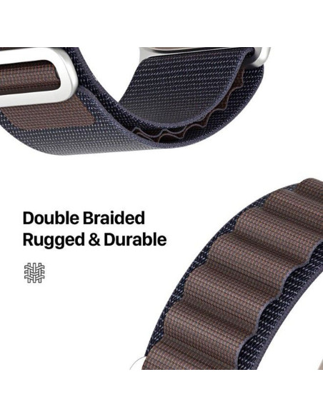 DUX DUCIS GS - Bracelet en nylon pour Apple Watch 42/44/45/49mm indigo