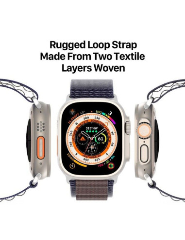 DUX DUCIS GS - Bracelet en nylon pour Apple Watch 42/44/45/49mm indigo