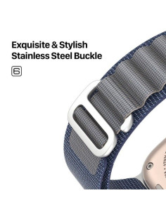 DUX DUCIS GS Bracelet en nylon pour Apple Watch 42 / 44 / 45 / 49 mm bleu 2