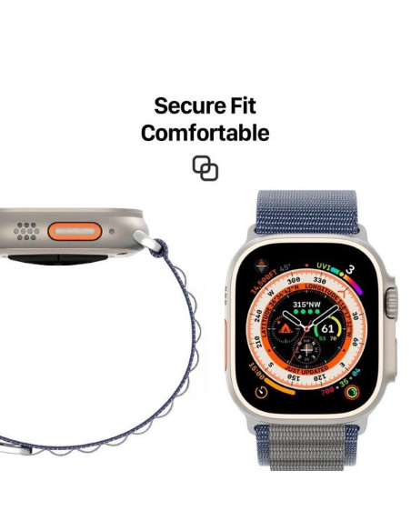 DUX DUCIS GS Bracelet en nylon pour Apple Watch 42 / 44 / 45 / 49 mm bleu