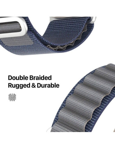 DUX DUCIS GS Bracelet en nylon pour Apple Watch 42 / 44 / 45 / 49 mm bleu