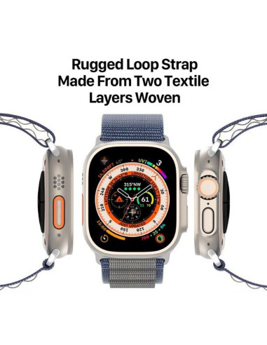 DUX DUCIS GS Bracelet en nylon pour Apple Watch 42 / 44 / 45 / 49 mm bleu