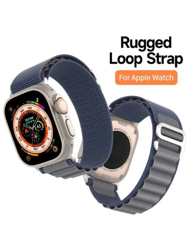 DUX DUCIS GS Bracelet en nylon pour Apple Watch 42 / 44 / 45 / 49 mm bleu