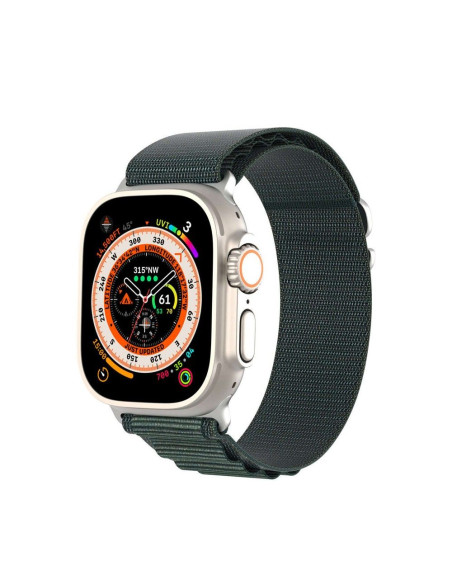 DUX DUCIS GS - Bracelet en nylon pour Apple Watch 42/44/45/49mm vert olive