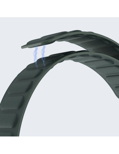 DUX DUCIS BL - Bracelet magnétique cranté pour Apple Watch 42/44/45mm vert
