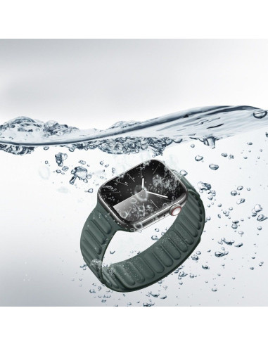 DUX DUCIS BL - Bracelet magnétique cranté pour Apple Watch 42/44/45mm vert