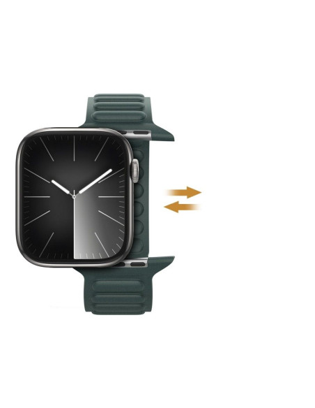DUX DUCIS BL - Bracelet magnétique cranté pour Apple Watch 42/44/45mm vert