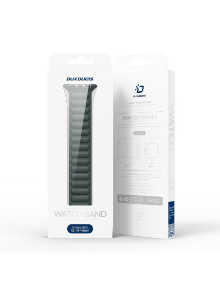 DUX DUCIS BL - Bracelet magnétique cranté pour Apple Watch 42/44/45mm vert
