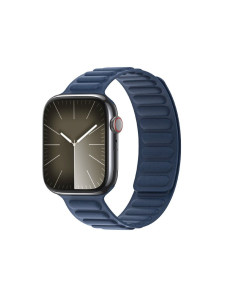 DUX DUCIS BL - Bracelet magnétique cranté pour Apple Watch 42/44/45mm bleu