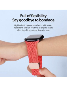 DUX DUCIS Mixture Pro - bracelet tressé pour Apple Watch 38/40/41mm goyave 2