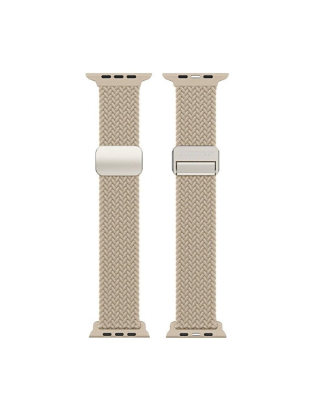 DUX DUCIS Mixture Pro - bracelet tressé pour Apple Watch 38/40/41mm beige clair